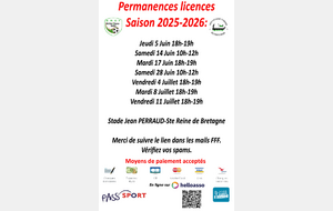Permanences Licences 2025-2026